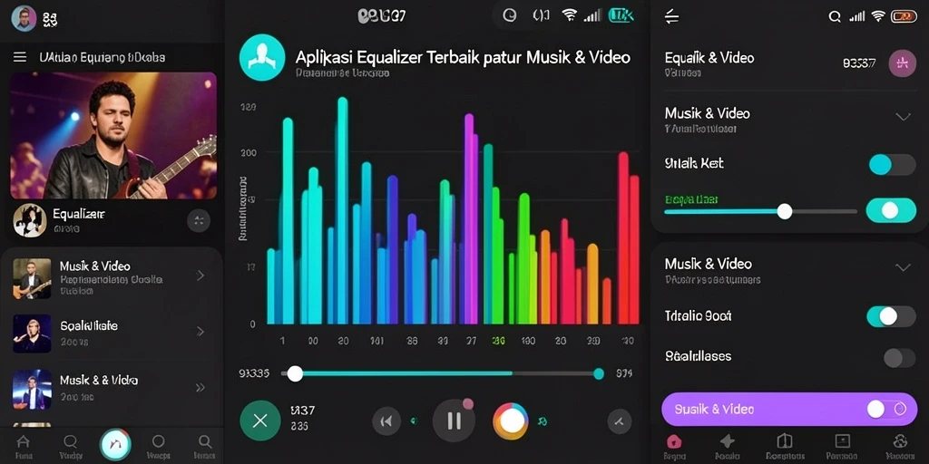 Antarmuka aplikasi Equalizer 93337 yang sederhana dan fungsional.