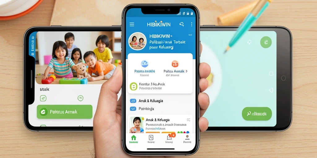 Tampilan antarmuka HIBIKIWIN yang ramah anak dan fungsional.