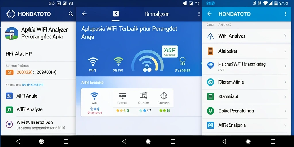 Antarmuka HONDATOTO menampilkan analisis jaringan WiFi yang lengkap.