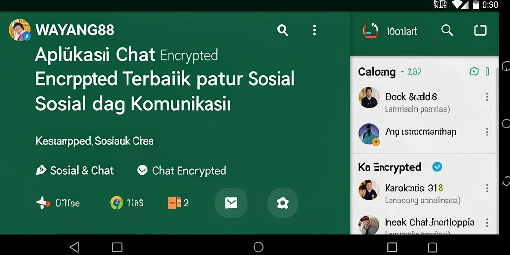 Antarmuka dan fungsi utama pada aplikasi Chat Encrypted WAYANG88.